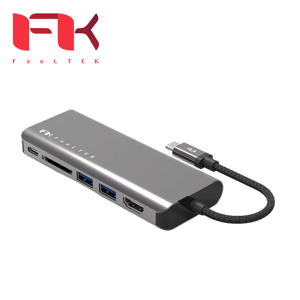 Feeltek 6埠PD多功能USB-C集線器:圖片 2