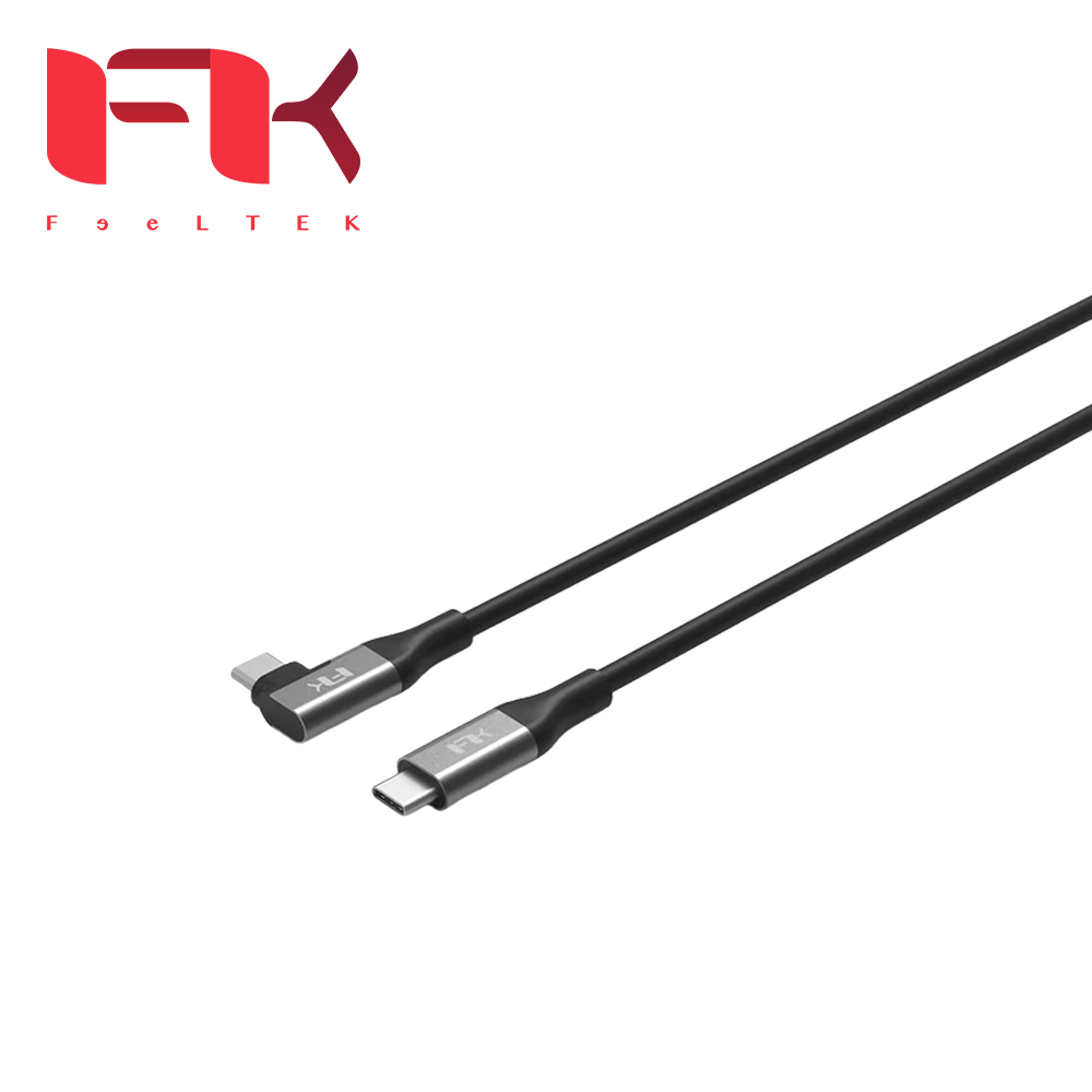 Feeltek USB4 Gen2 CtoC 240W 傳輸充電線(直角):圖片 2